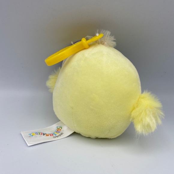 Squishmallow 3.5" Aimee Chick Clip Yellow Flower Belly 2023 Easter Plush BNWT - Picture 4 of 6